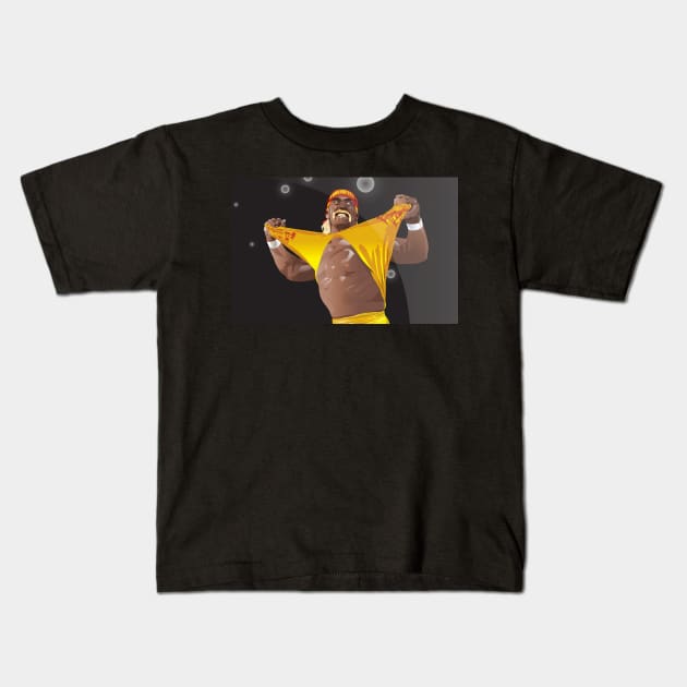 hulk hogan Kids T-Shirt by Bishop Graphics